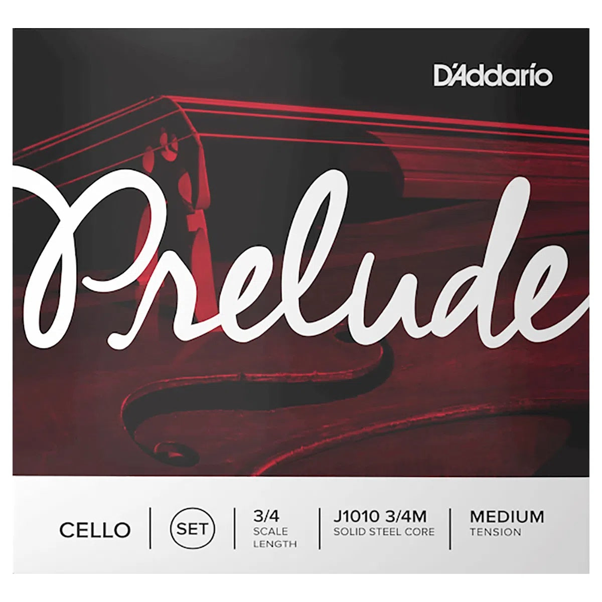 D'Addario J10103/4M  Prelude Cello Strings - 3/4 Scale Medium Tension