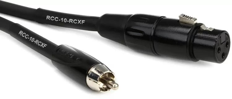Roland Black Series XLR Female To RCA Interconnect Cable