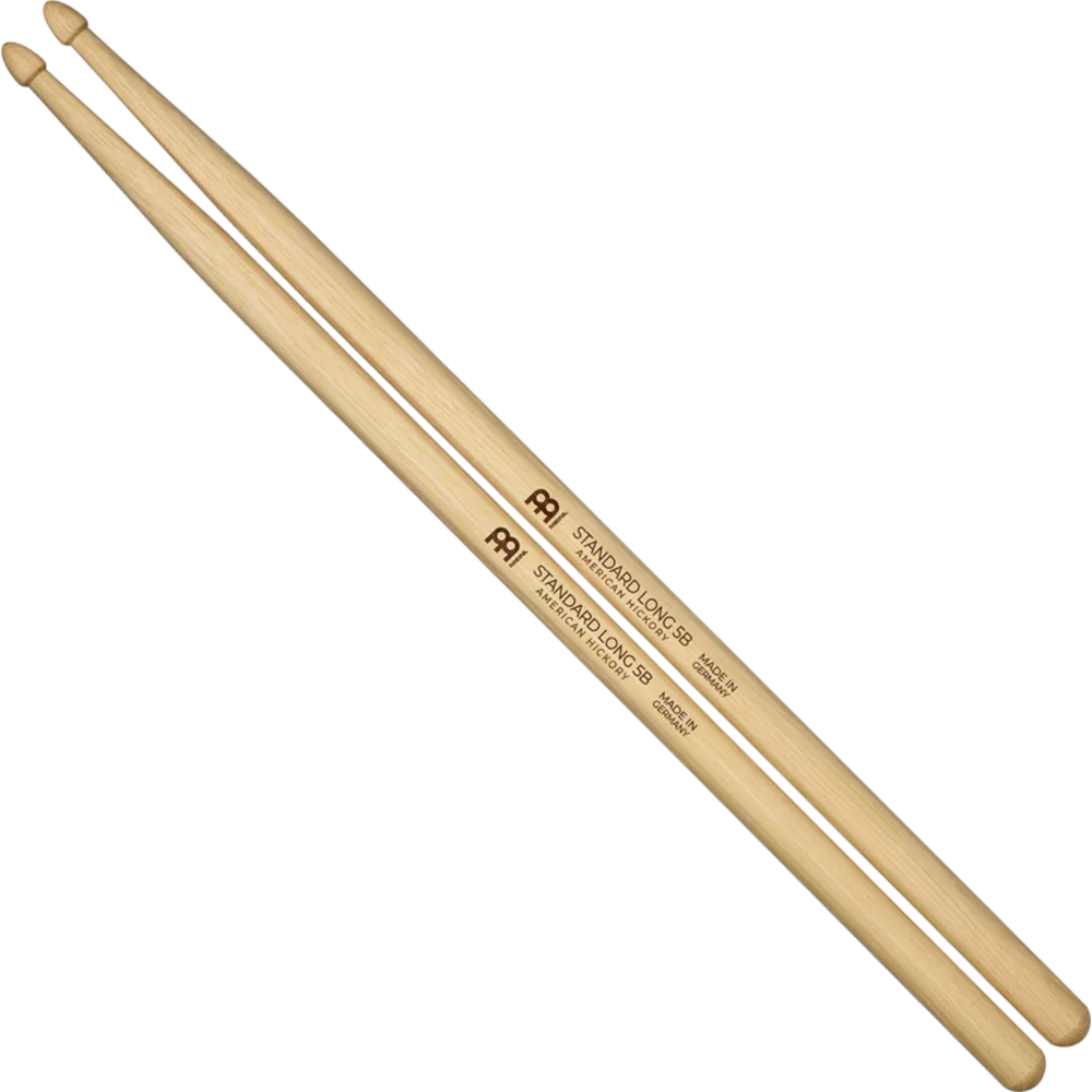 Meinl Standard Long 5B Hickory Drumsticks Wood Acorn Tips