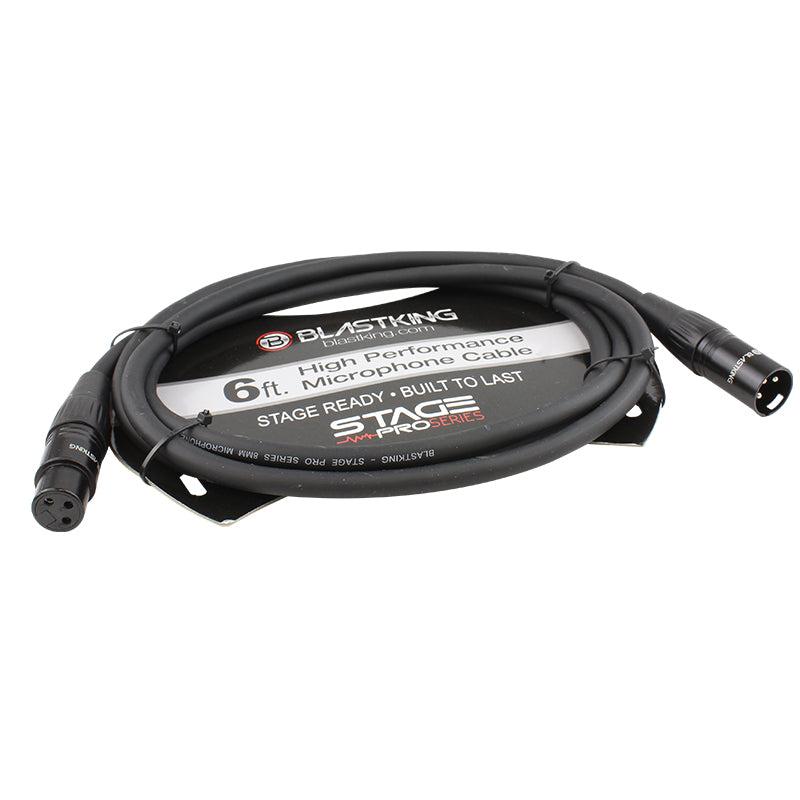 Cable de micrófono Blastking de 6 pies XLR macho a XLR hembra – SP6XLR