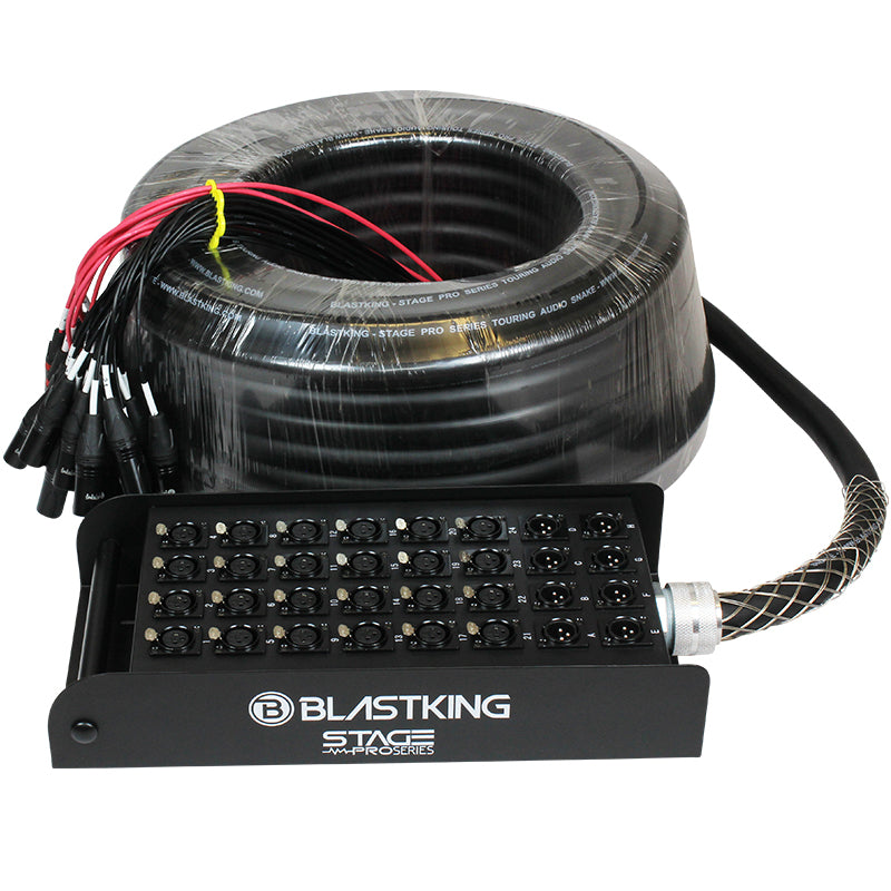 Cable de serpiente Blastking Stage / Studio 24×8, 100 pies – SPS24X8-100