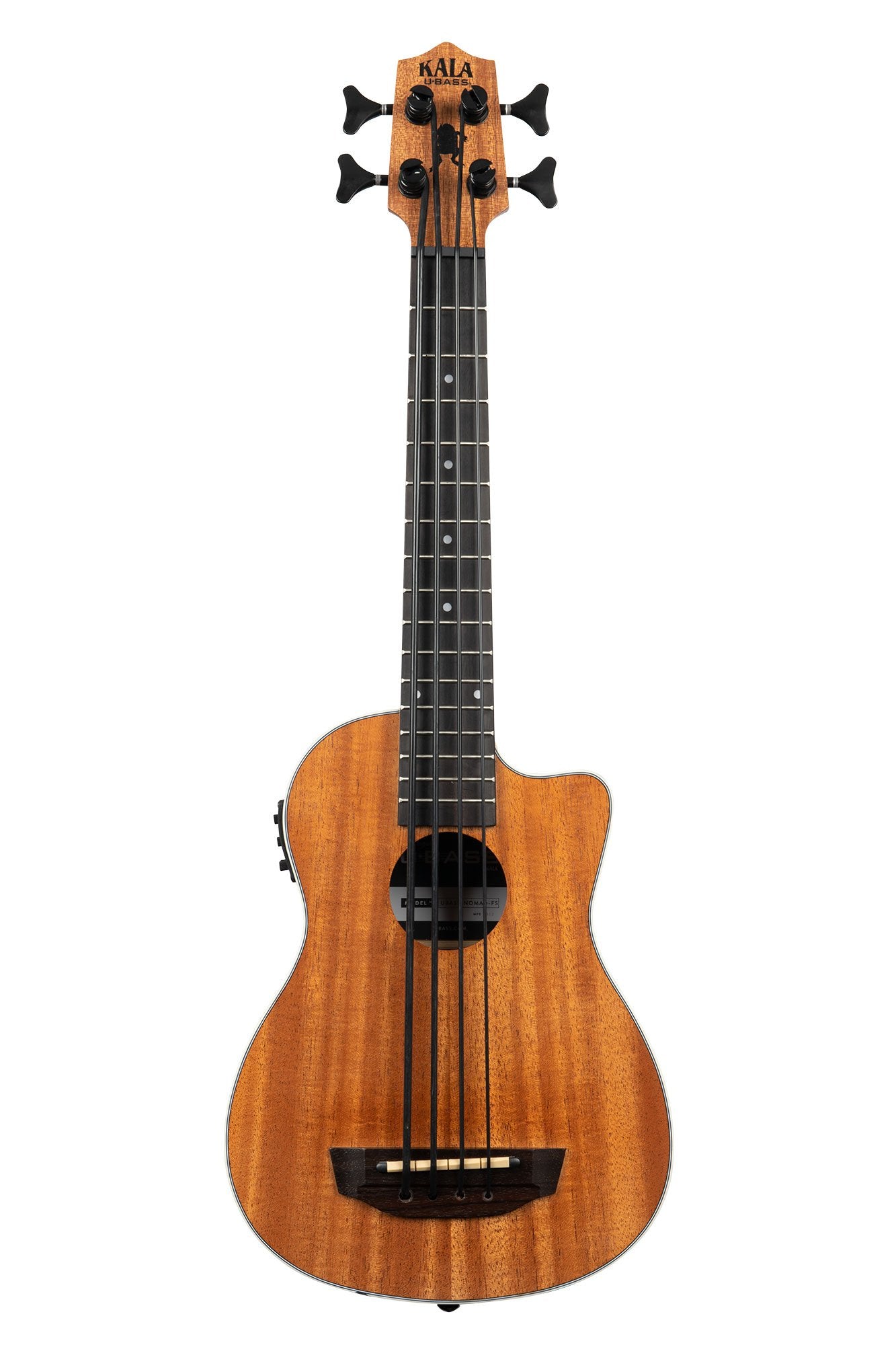 Kala U-Bass Scout Short-Scale Acoustic Electric Bass Travel Guitar