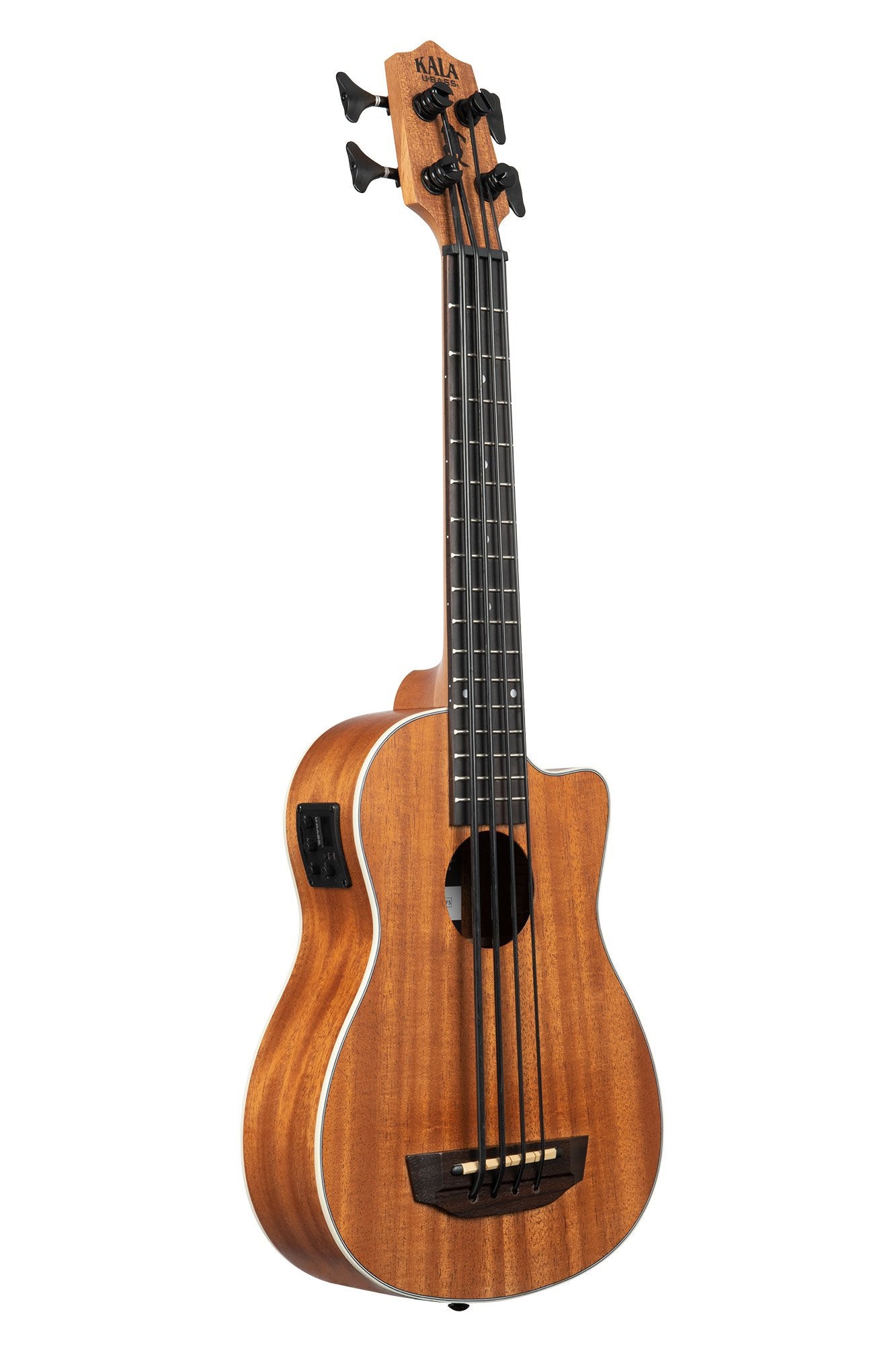 Kala U-Bass Scout Short-Scale Acoustic Electric Bass Travel Guitar