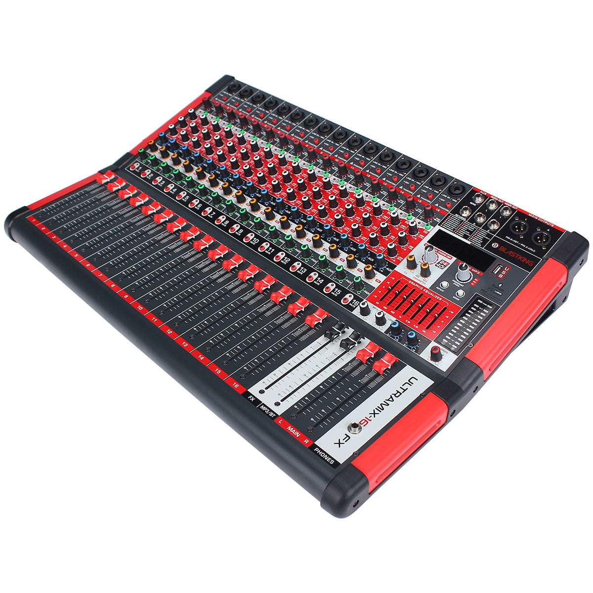 Blastking 16 Channel Analog Stereo Mixing Console – ULTRAMIX-16FX