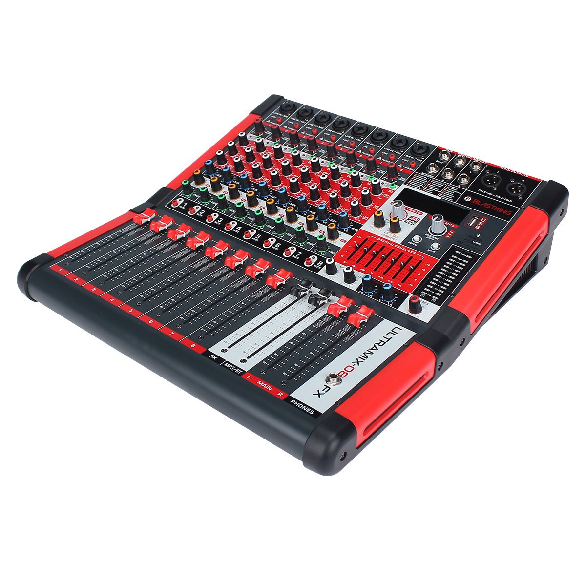 Blastking ULTRAMIX-8FX Consola de Mezcla Estéreo Analógica de 8 Canales