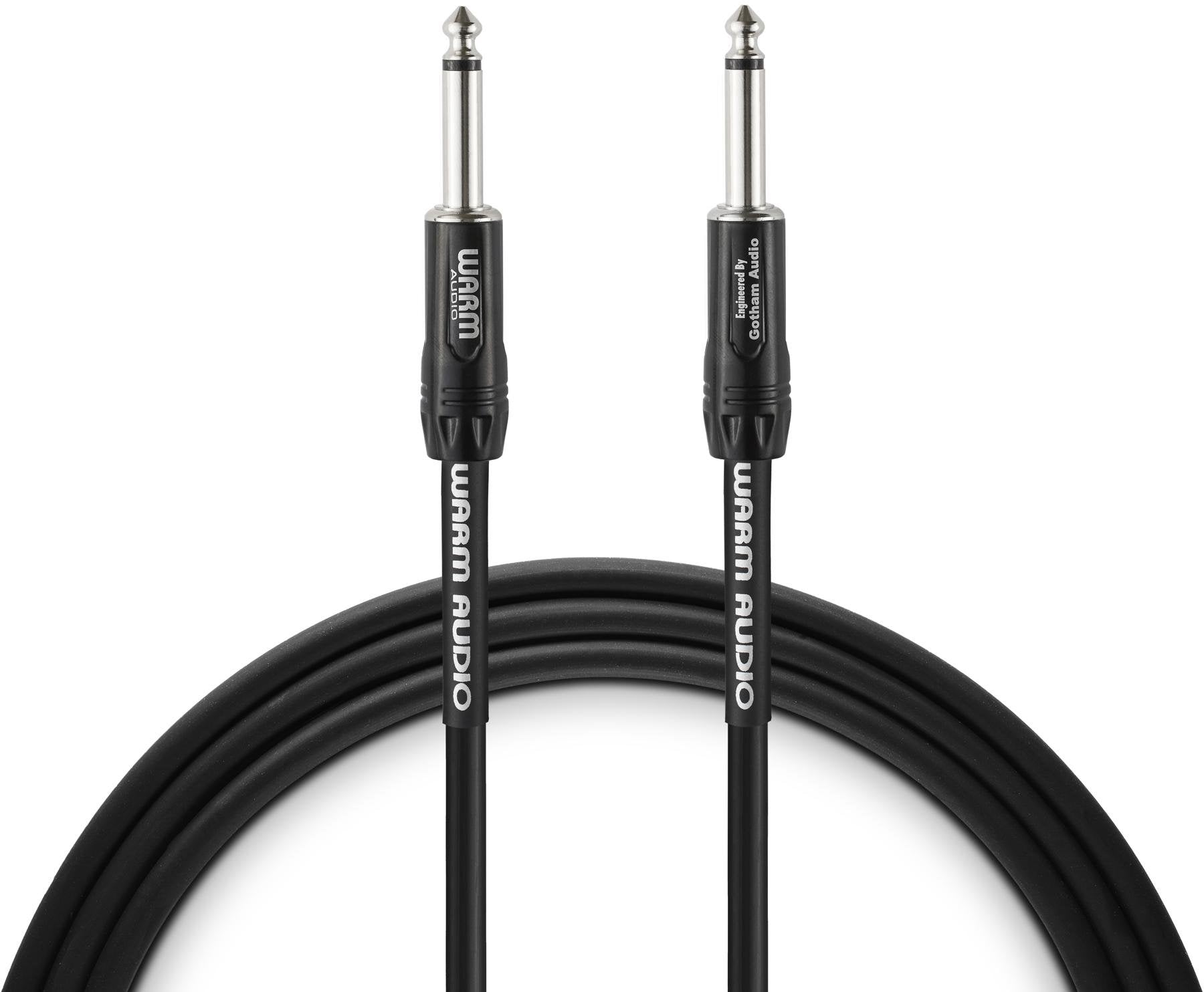 Warm Audio Pro-TS-20' Pro Silver Straight to Straight Instrument Cable - 20-foot