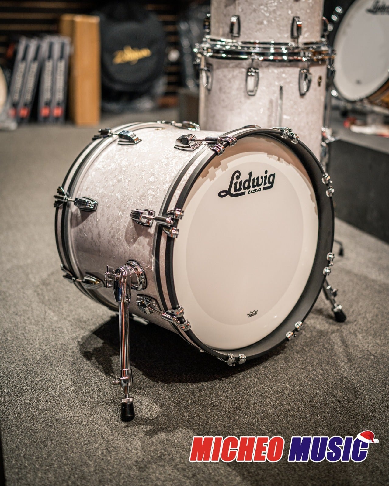 Ludwig Legacy Mahogany Jazzette 3 Pc Shell Pack - White Marine