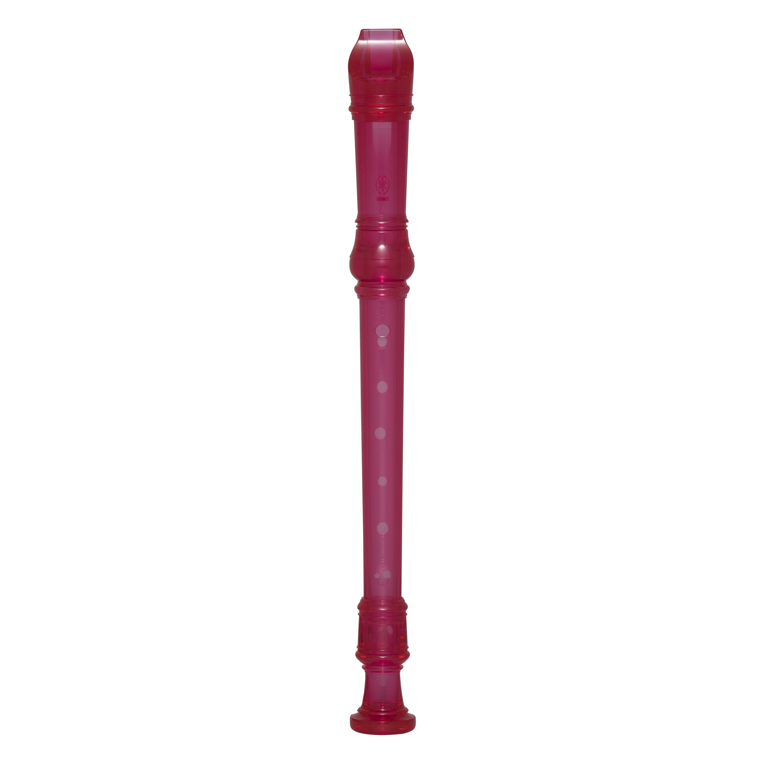 Yamaha YRS-20BP Soprano Translucent Recorder with Baroque Fingering Translucent Pink