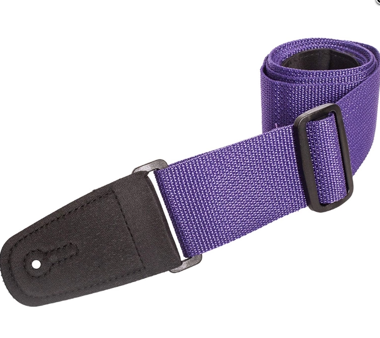 Henry Heller 2" Poly w/ Leather Ends extends to 58" Purple Checkboard