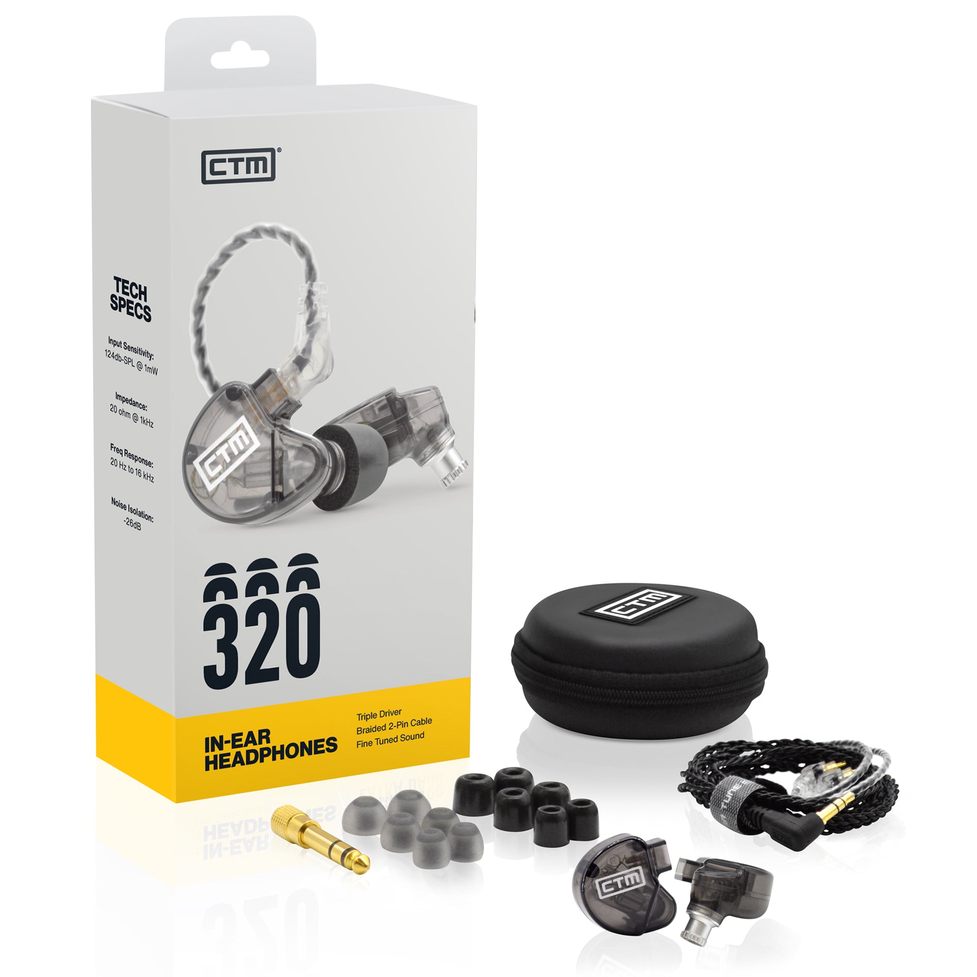 CTM CE320 Monitores In-Ear Universales de Triple Controlador
