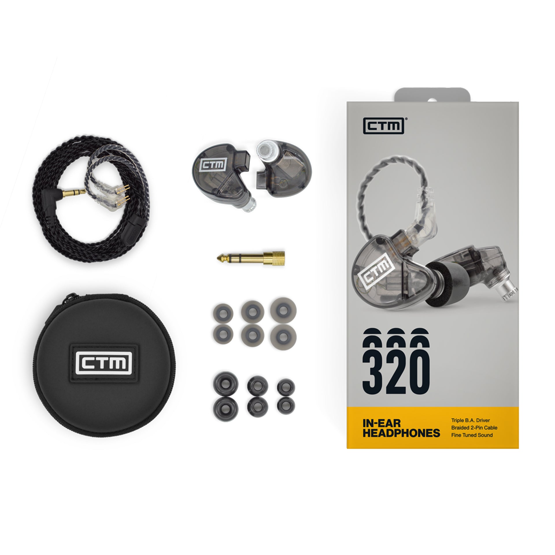 CTM CE320 Monitores In-Ear Universales de Triple Controlador
