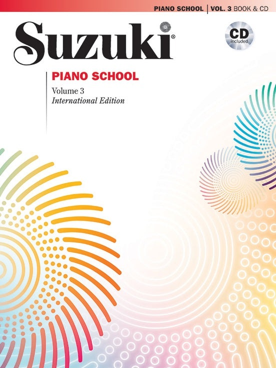 Suzuki Piano School International Edition Piano Book and CD- Volume 3