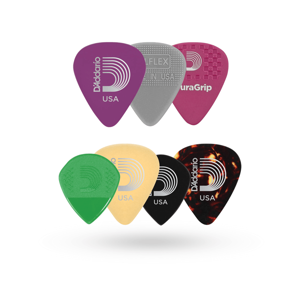 D'Addario  7 Guitar Picks Variety Pack - Heavy