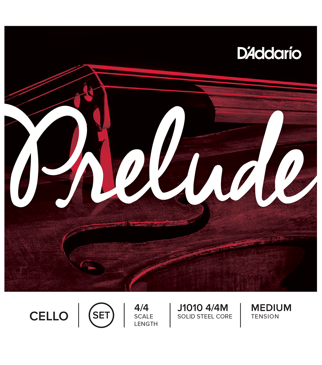D'Addario Prelude Cello String Set 4/4 Medium Tension