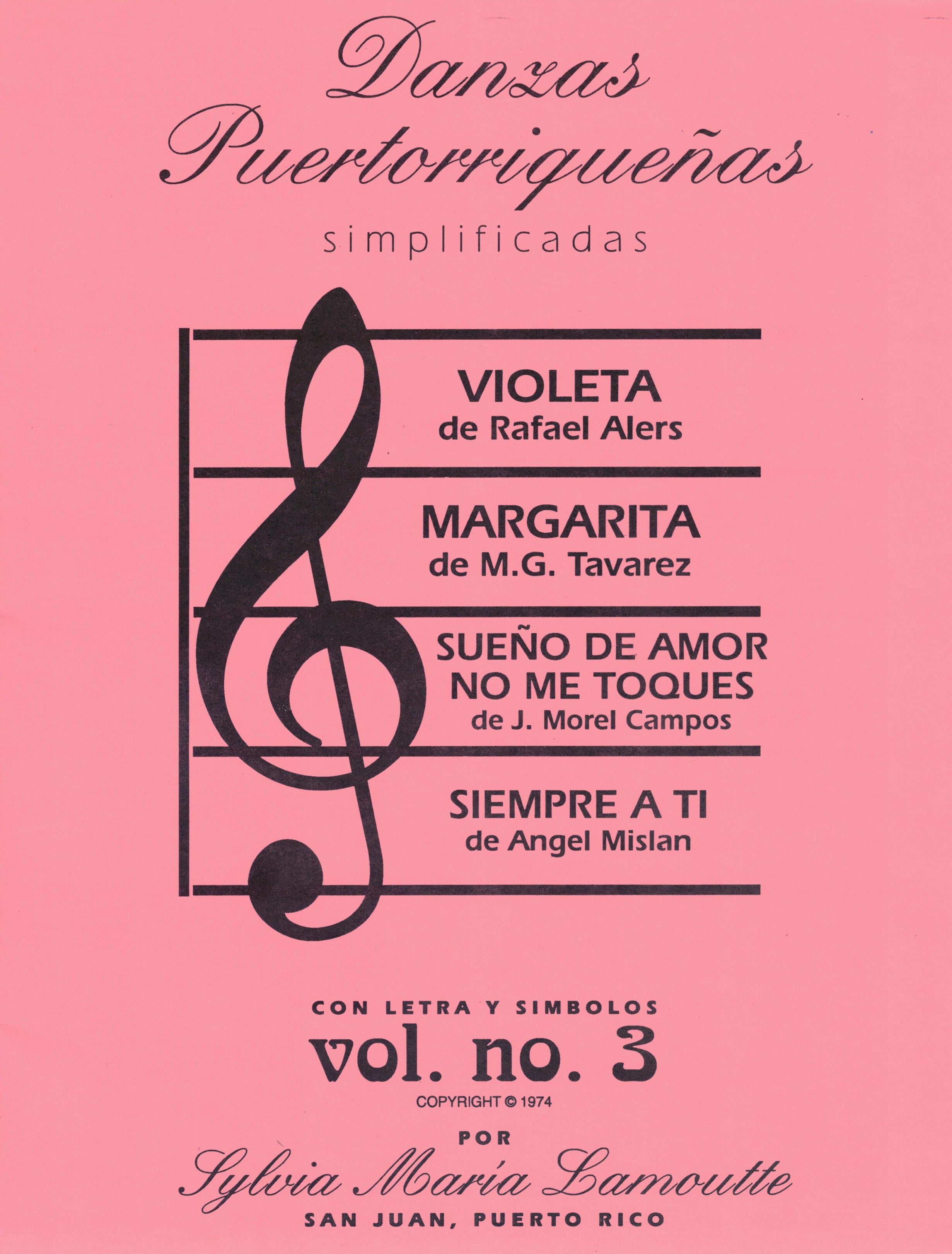 Libro Danzas Puertorriqueñas  Vol.3