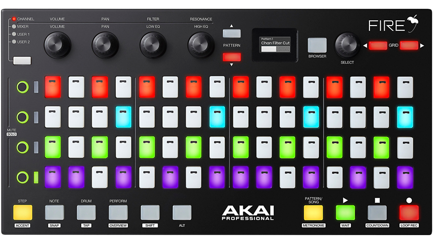 Akai Pro Fire FL Studio Controller with FL Studio Fruity Fire Edition