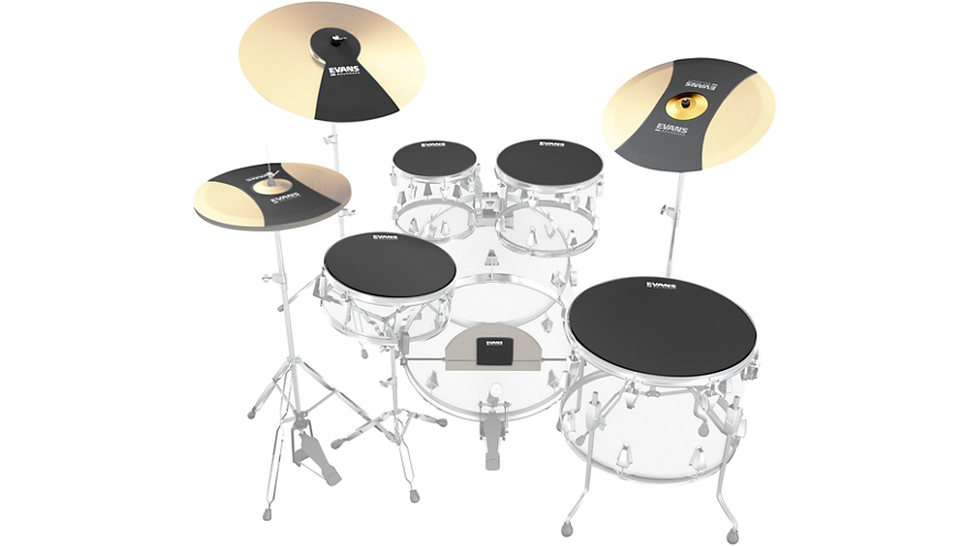 Evans SoundOff Drum Mutes Box Set Rock 10-12-14-16-22 Hi-hat and Cymbal