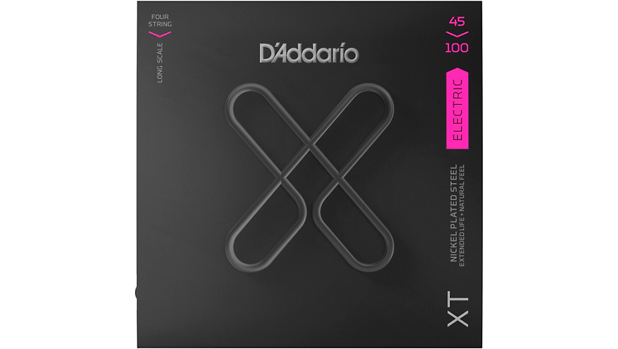 D'Addario XT Bajo Eléctrico Niquelado Recubierto, Ligero Regular Escala Larga 45-100