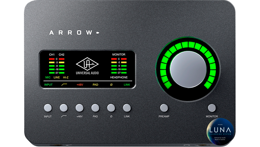 Universal Audio Arrow 2x4 Thunderbolt 3 Audio Interface with Realtime UAD-2 SOLO Core Processing