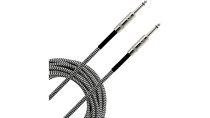 D'Addario Planet Waves Braided Instrument Cable 20 ft. Black Gray