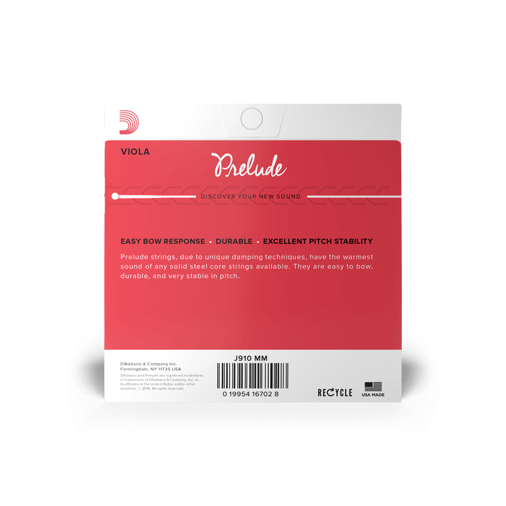 D'Addario Prelude Viola Strings Set Medium Scale 15-16"