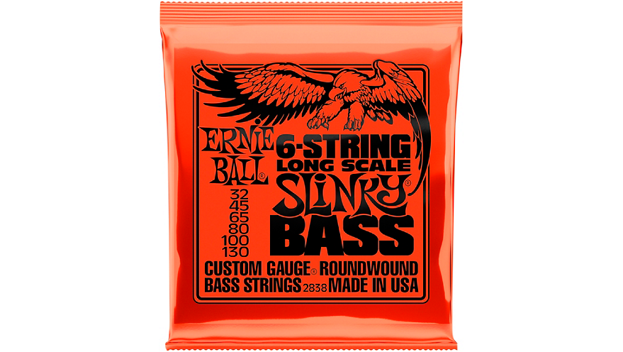 Ernie Ball 2838 Slinky Nickel Round Wound 6-String Electric Bass Strings