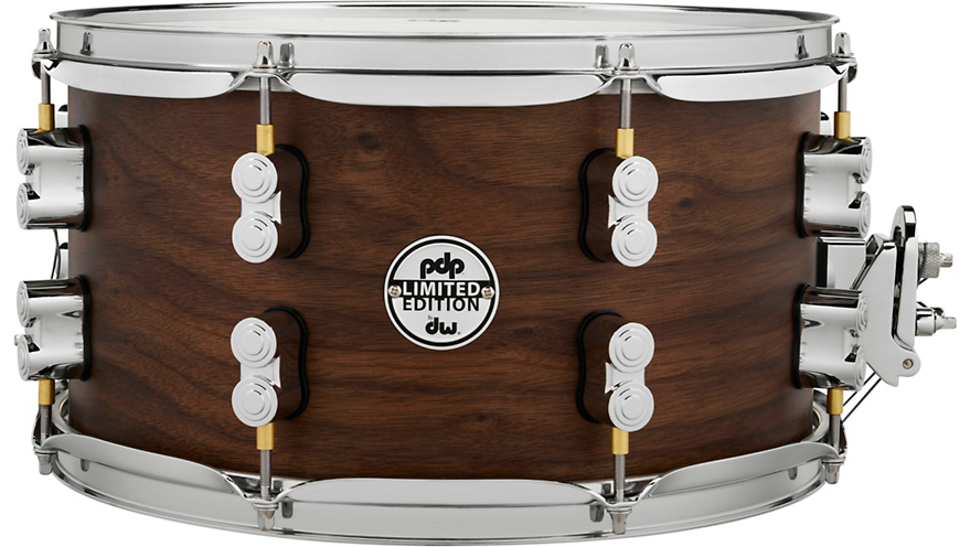 PDP by DW Concept Series Limited Edition 20-Ply Hybrid Walnut Maple Snare Drum 13" x 7" Satin Walnut