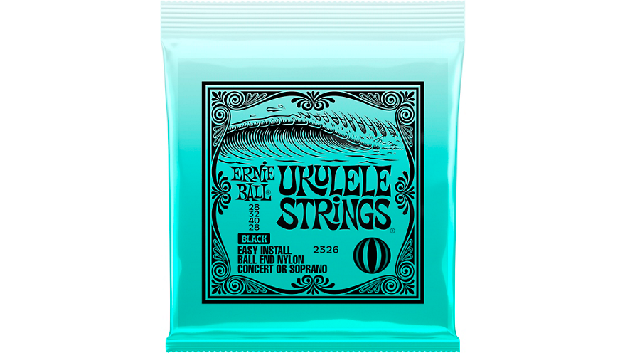 Ernie Ball Concert/Soprano Nylon Ball-End Ukulele Strings - Black Soprano/Concert