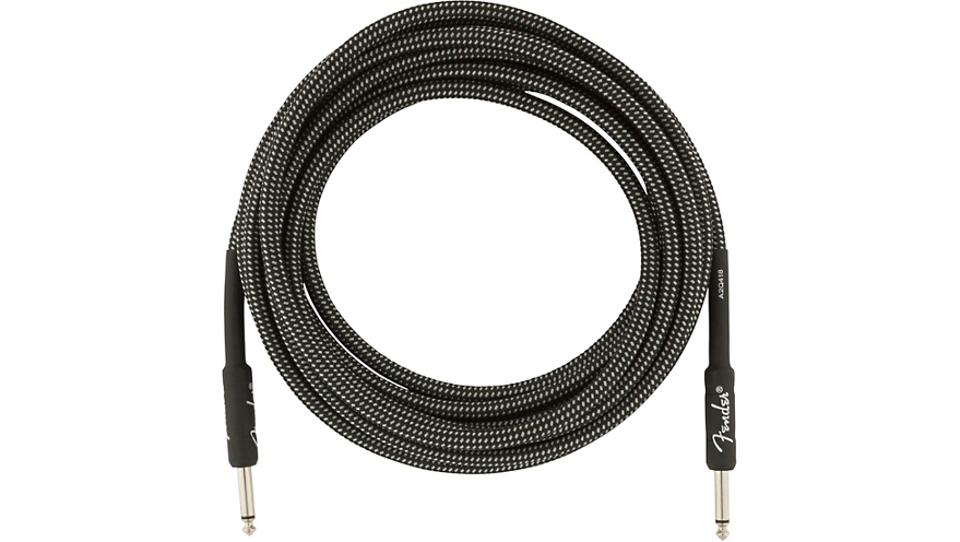 Fender Professional Series Straight to Straight Instrument Cable 15 ft. Gray Tweed