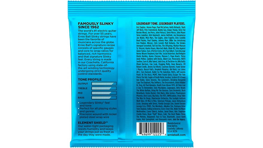 Ernie Ball 2225 Nickel Extra Slinky Electric Guitar Strings