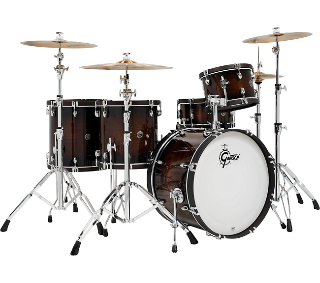 Gretsch Drums Catalina Special Edition Walnut/Maple 5-Piece Shell Pack with Wood Hoops and 22 in. Bass Drum Walnut Burst