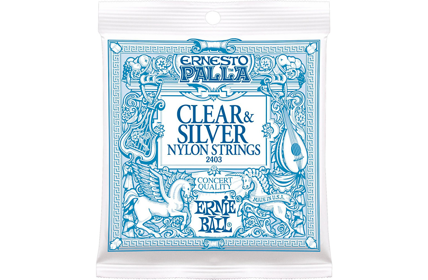 Ernie Ball Ernesto Palla Nylon Clear and Silver Classical Guitar Strings