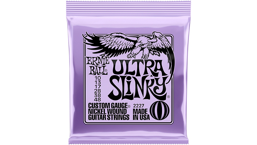 Cuerdas de guitarra eléctrica Ernie Ball Ultra Slinky de níquel (10-48)