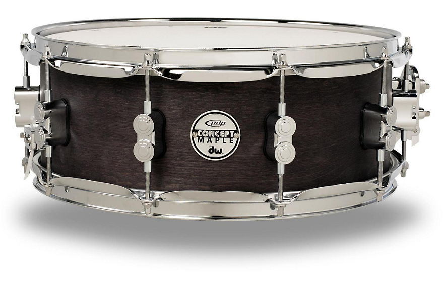 PDP by DW Black Wax Maple Snare Drum 14x5.5 Inch