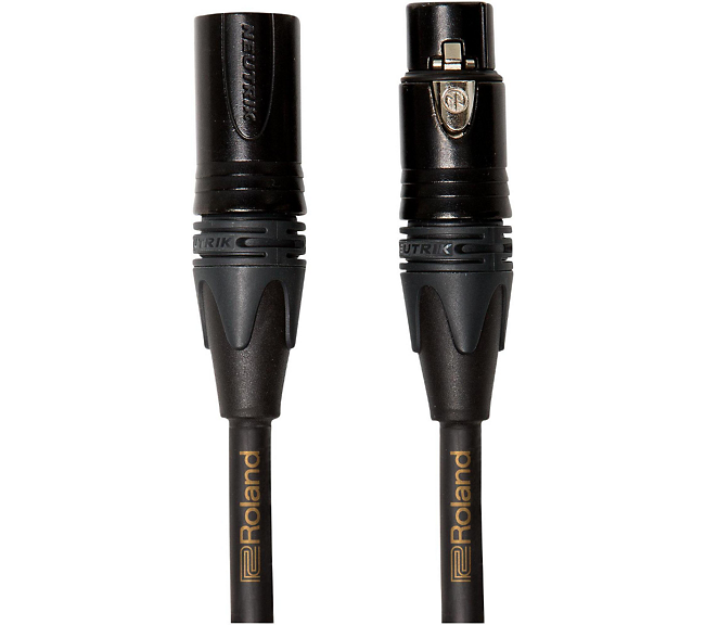 Roland Gold Series XLR Microphone Cable 10 ft. Black