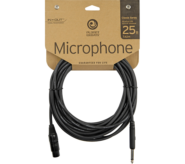 D'Addario Planet Waves Classic Series XLR Female to 1/4" Mic Cable 25 ft.