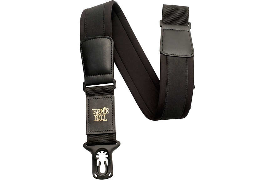 Ernie Ball Neoprene Polylock Guitar Strap Black 2 in