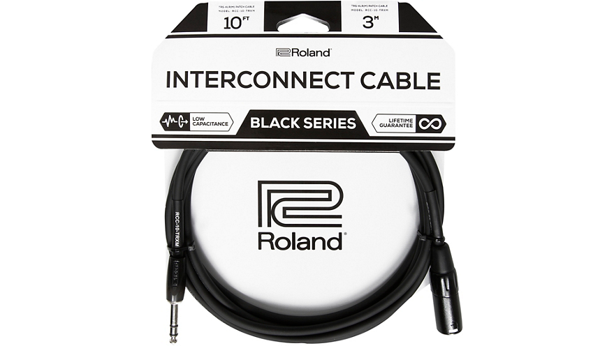 TRS-XLR(Male)　Cable　Roland　Black　1/4