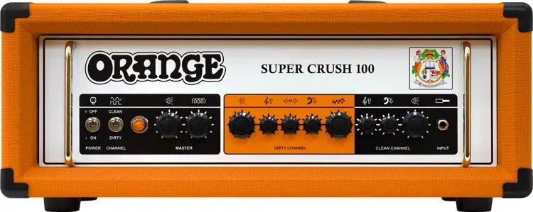 Orange Super Crush 100 - 100-Watt Solid-State Head - Orange