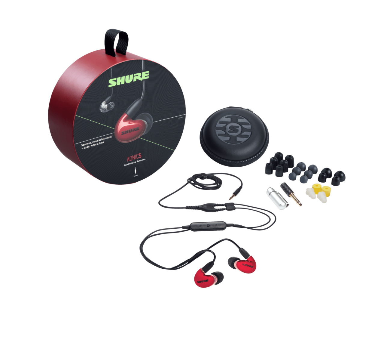 Shure Triple-Driver AONIC 5 Sound Isolating™ Earphones - Red