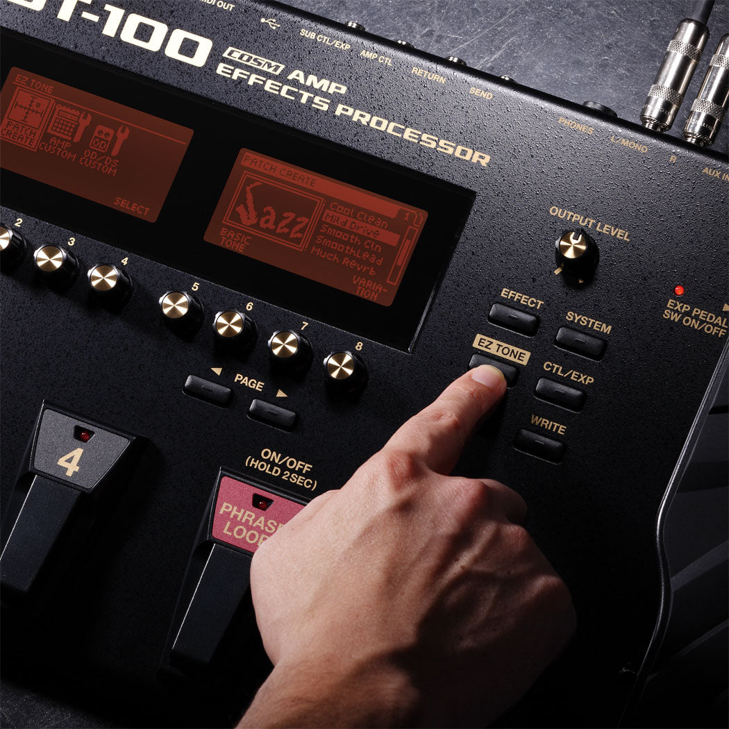 Pedal de Multi-Efectos para Guitarra Boss GT-100 de Nueva Generación