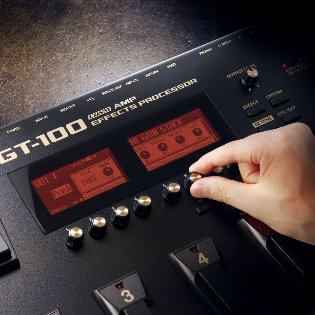 Pedal de Multi-Efectos para Guitarra Boss GT-100 de Nueva Generación