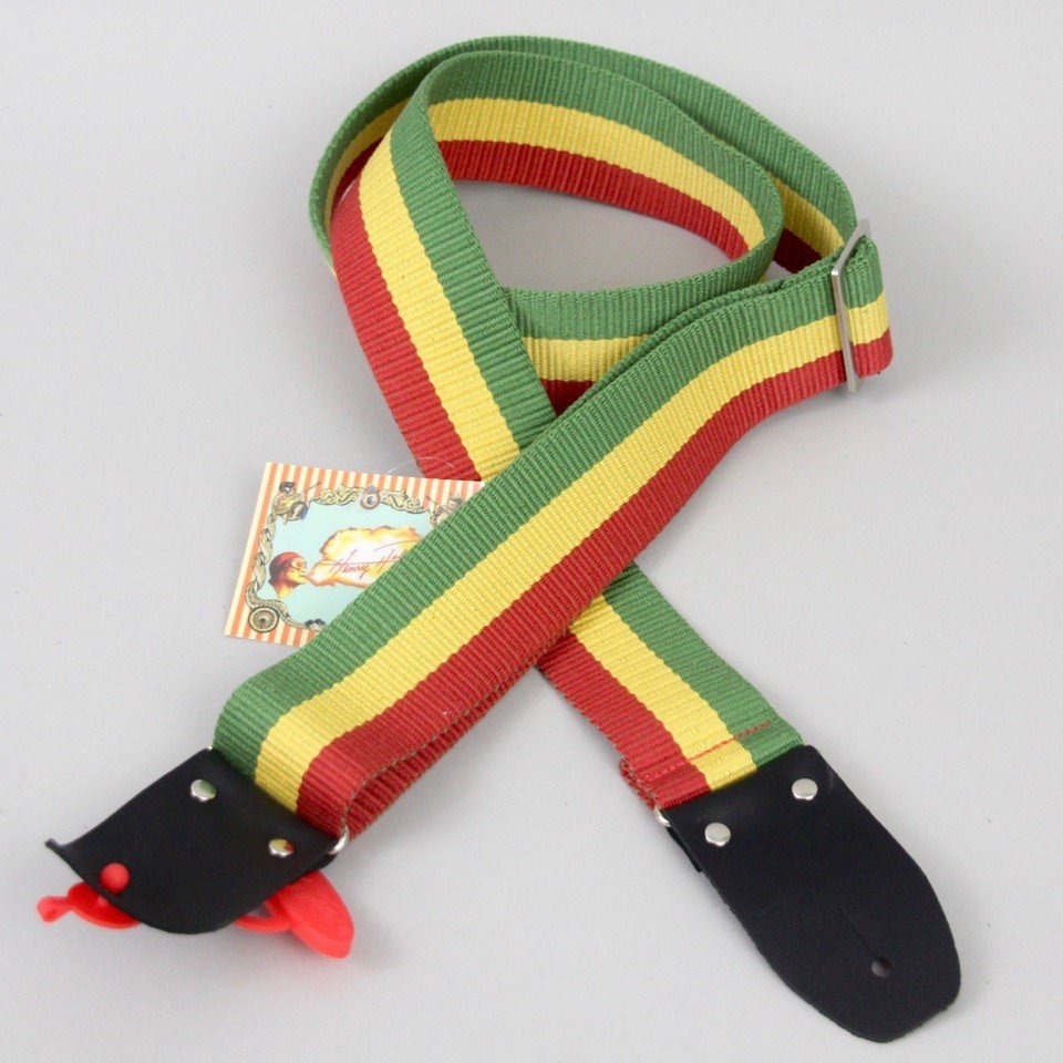 Henry Heller 2" Heavy Cotton Guitar Strap Jamaica Design