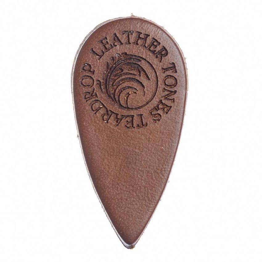 Leather Tones Teardrop Whiskey Leather 1 Pick