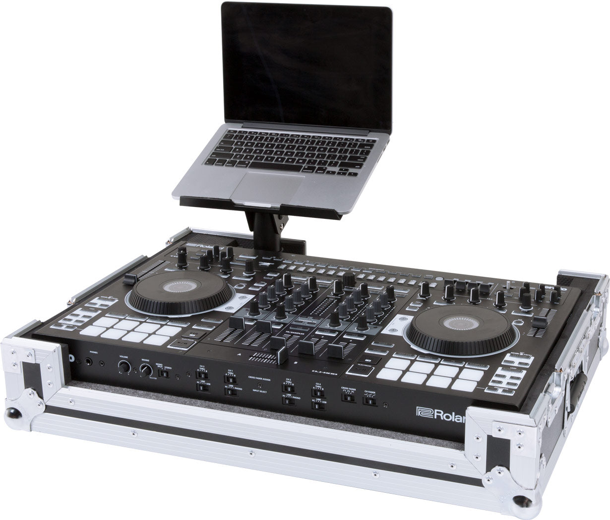 ROLAND DJ-808 CASE WITH LAPTOP STND & WH