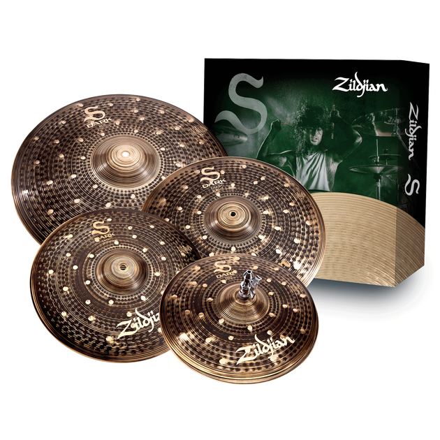 Zildjian S Dark Cymbal Pack: 14" Hi-Hats, 16" & 18" Crashes and 20" Ride
