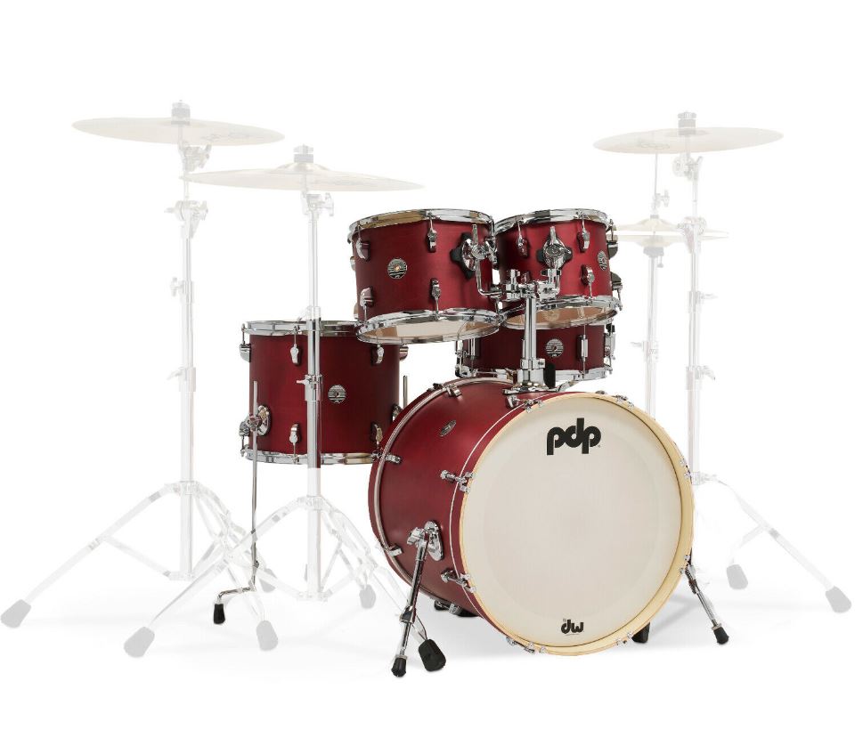 PDP by DW Spectrum Series 5-Piece Shell Pack with 22 in. Bass Drum Cherry Stain