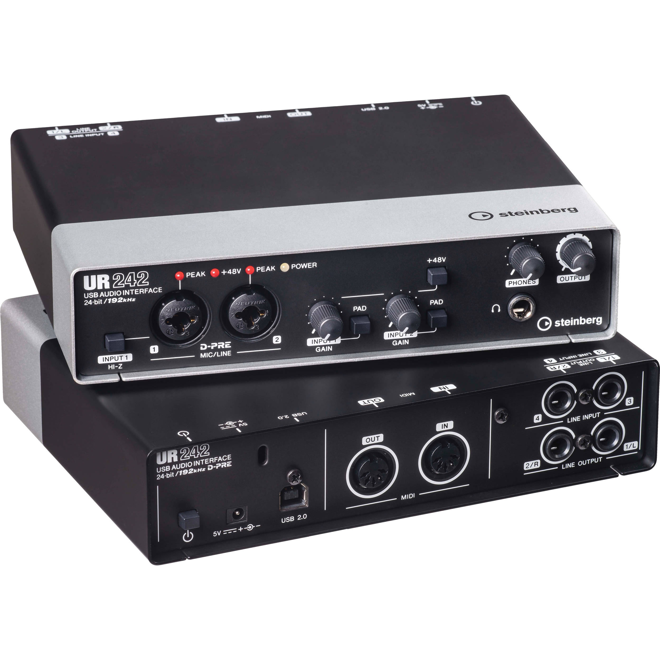 Steinberg UR242 - USB 2.0 Audio Interface with Dual Microphone Preamps and iPad Connectivity