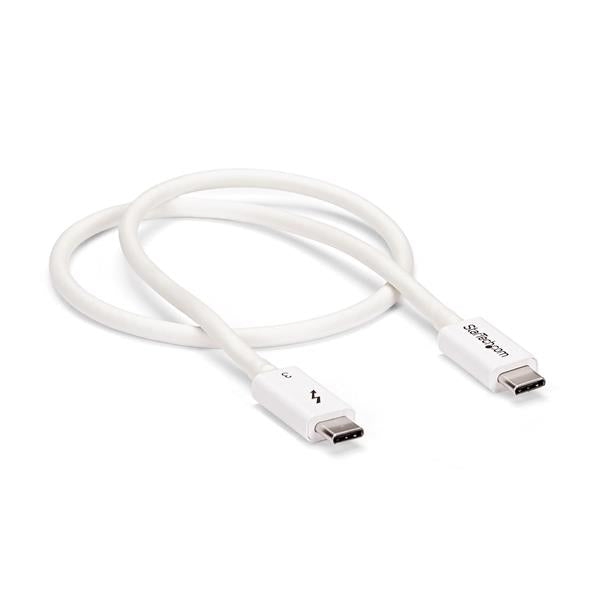 Startech Thunderbolt 3 Cable - 40Gbps - 0.5m - White - Thunderbolt, USB, and DisplayPort Compatible