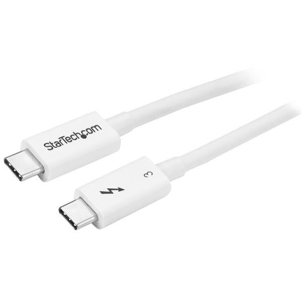 Startech Thunderbolt 3 Cable - 40Gbps - 0.5m - White - Thunderbolt, USB, and DisplayPort Compatible